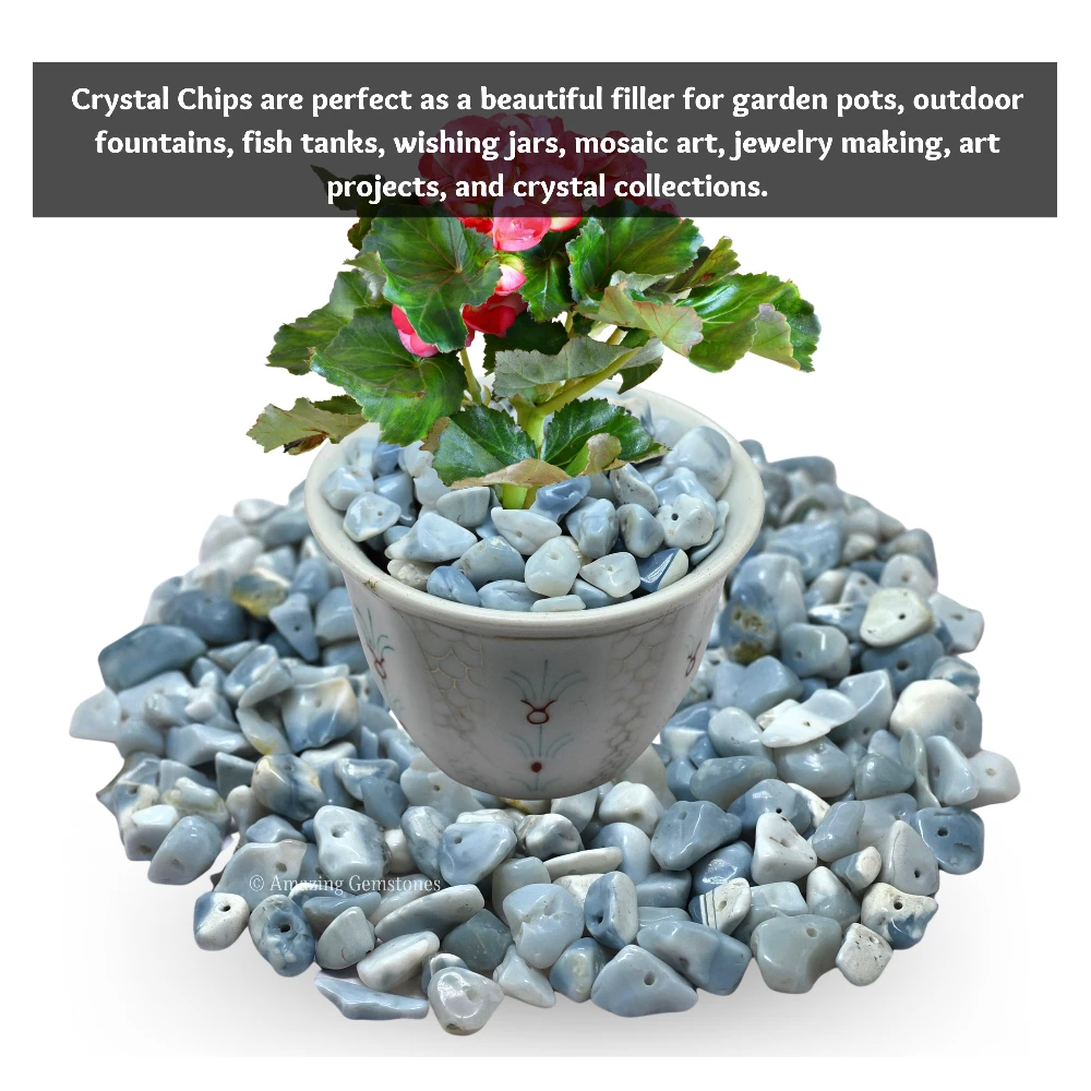 Blue Opal Chips - Pre Drilled