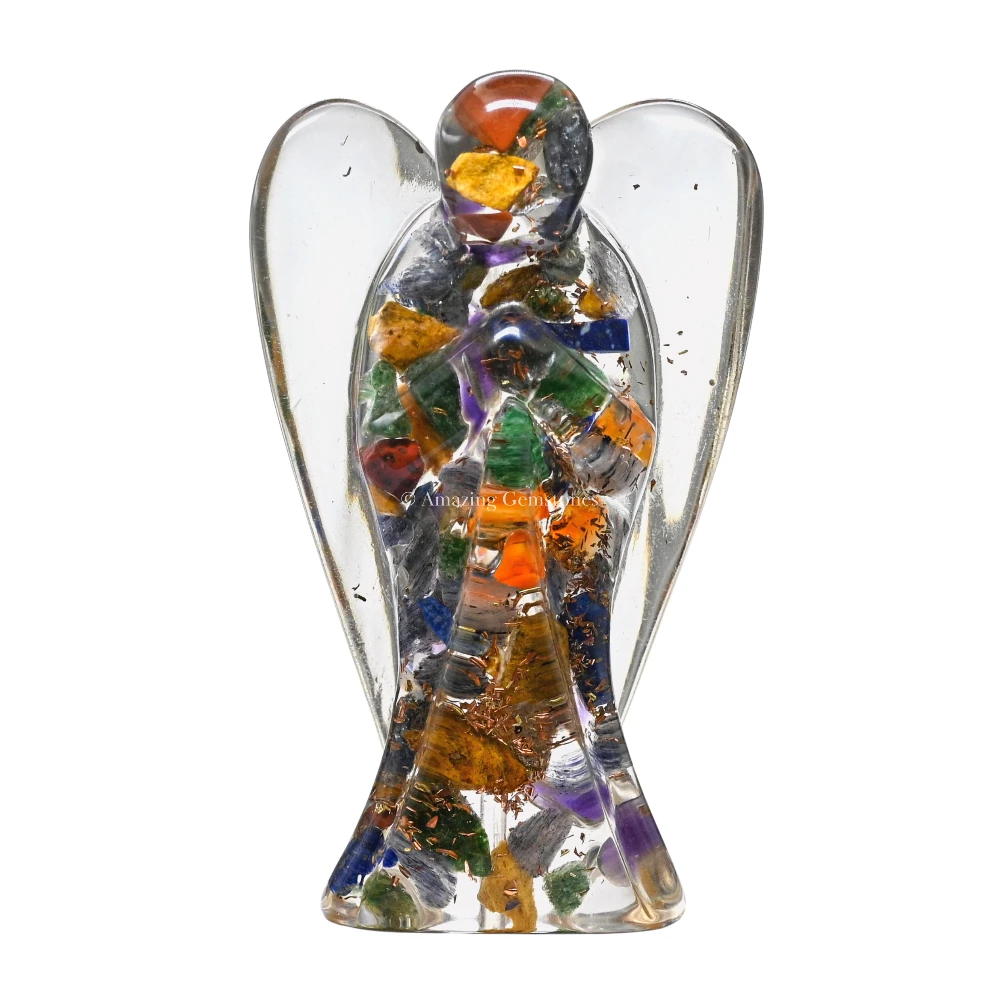 Mix Chakra Orgone Angel Figurine (3 Inch)