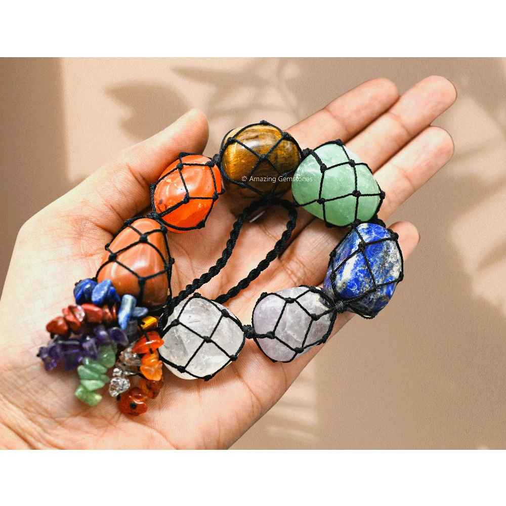 7 Chakra Tumbled Car Hanging Ornaments