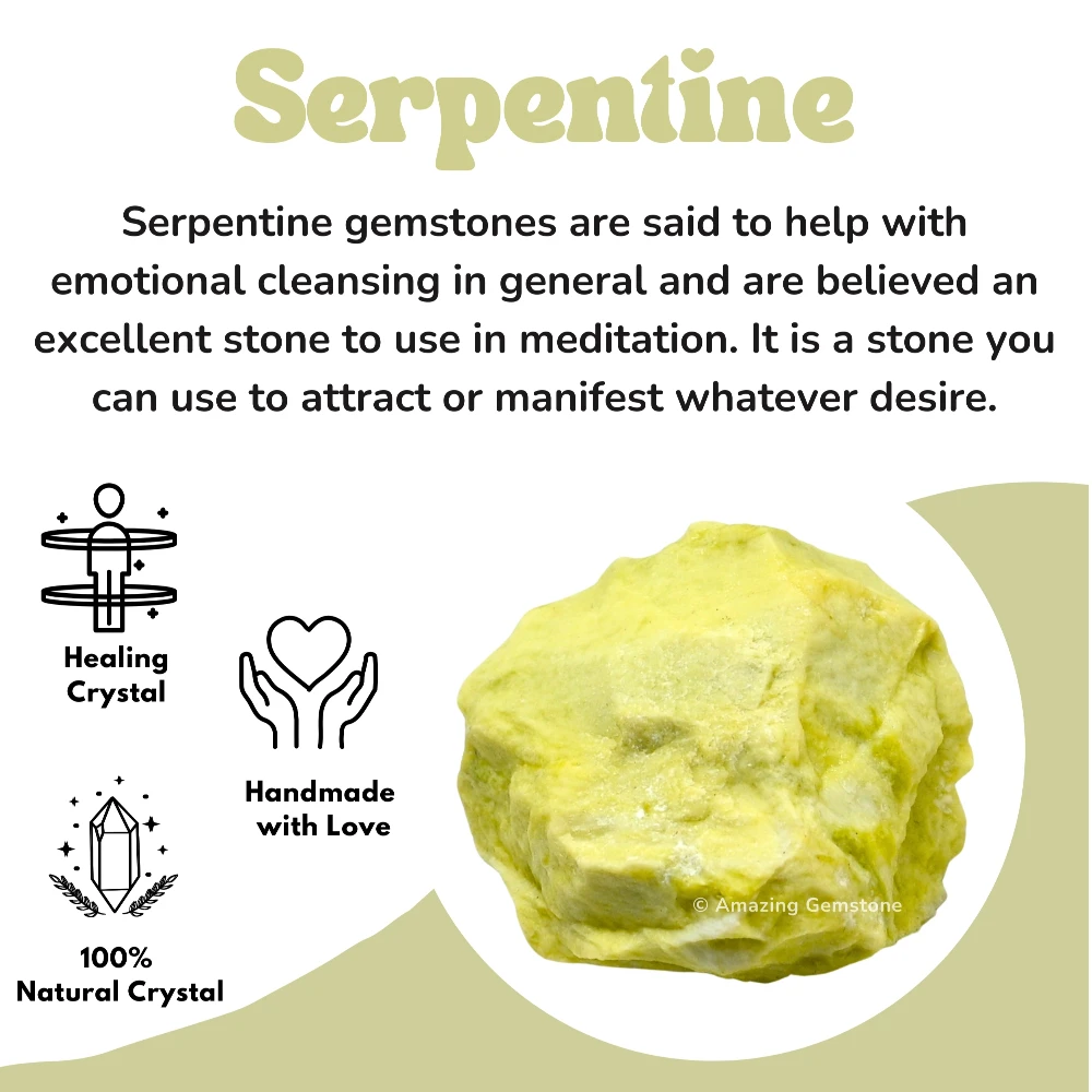 Serpentine Raw Crystals (2 Pieces)