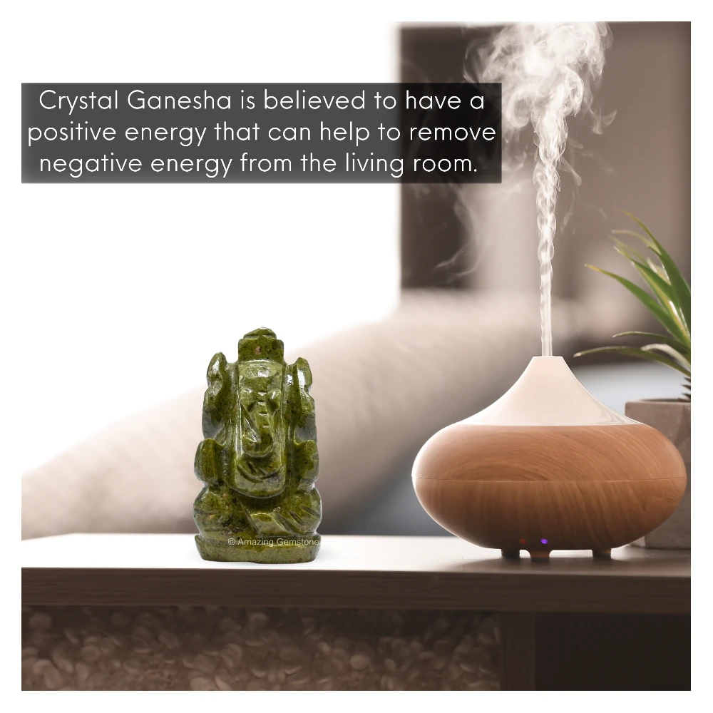 Vesuvianite Ganesha Crystal Idol