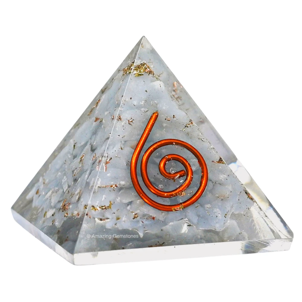 Angelite Orgone Pyramid - Mini