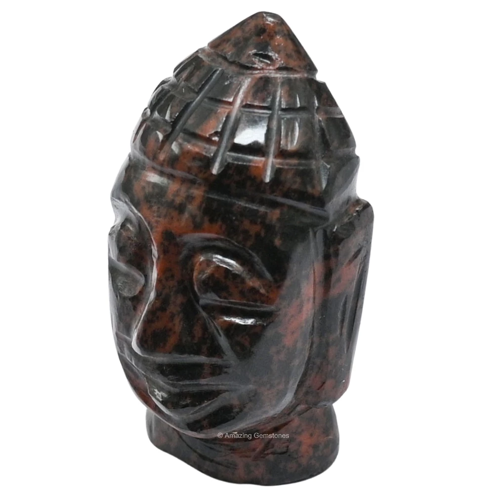 Mahogany Obsidian Buddha Head