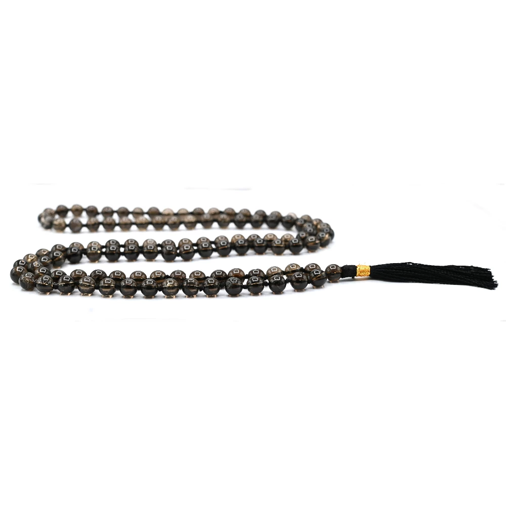 Smoky Quartz Mala (Hand Knotted)