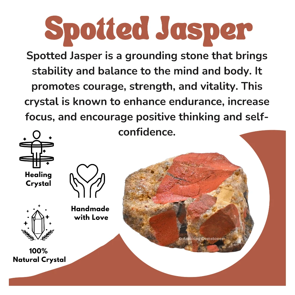 Spotted Jasper Raw Crystals (1 LB)
