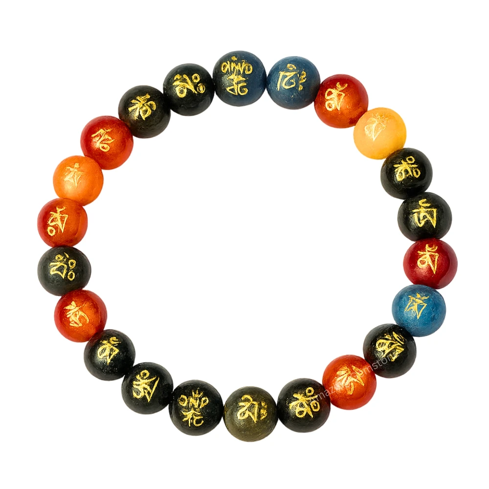 Multi Padme Hum Bracelet (Strechable)