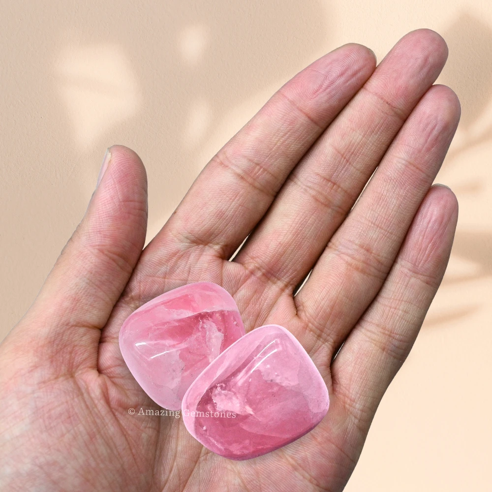 Tumbled Star Rose Quartz Crystals Stones (1 oz)