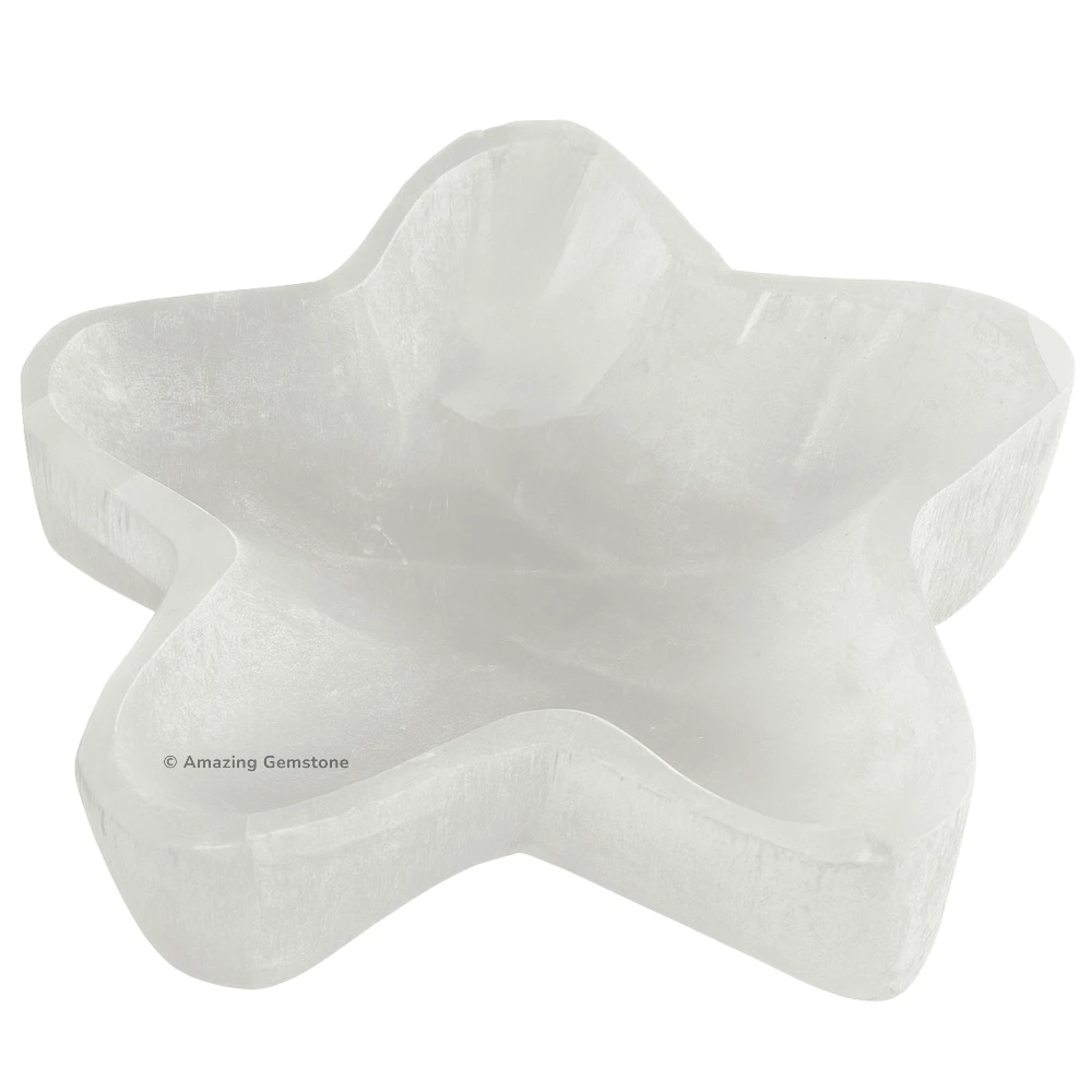 Selenite Charging Bowl for Crystals - Star
