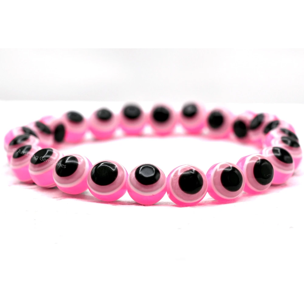 Hot Pink Evil Eye Bracelet