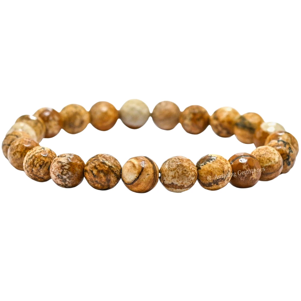 Picture Jasper Bracelet (Faceted)