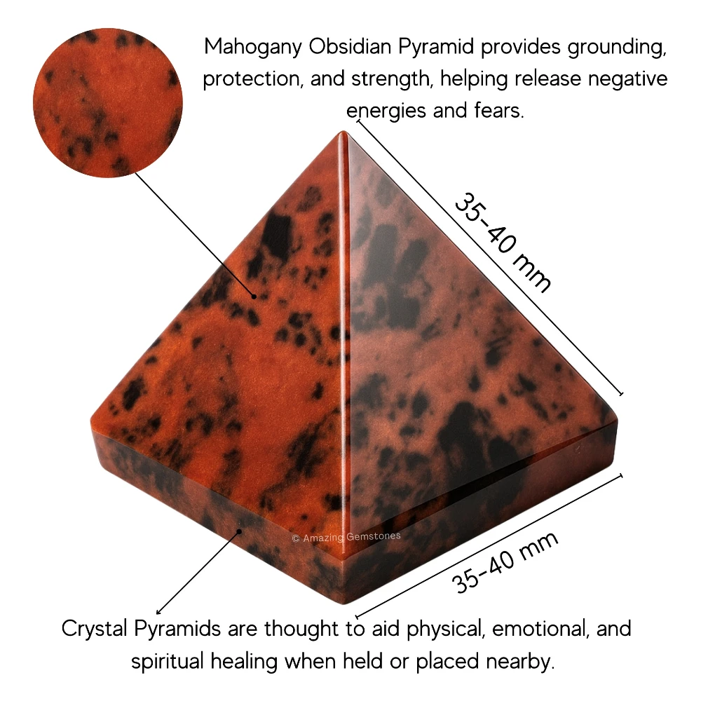Mahogany Obsidian Pyramid (1.5 Inch)