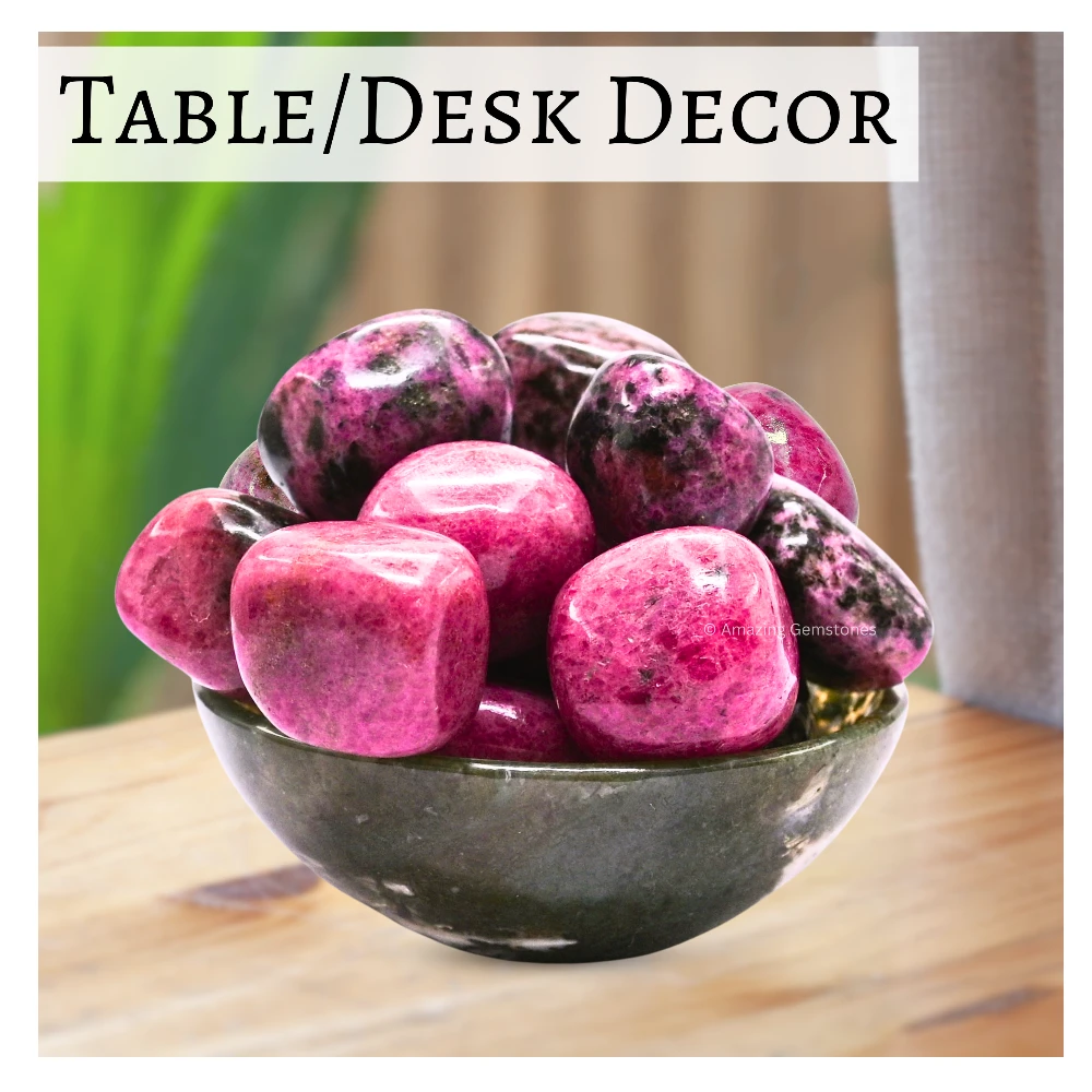 Tumbled Rhodonite Stone Crystals (1000+ Carats)