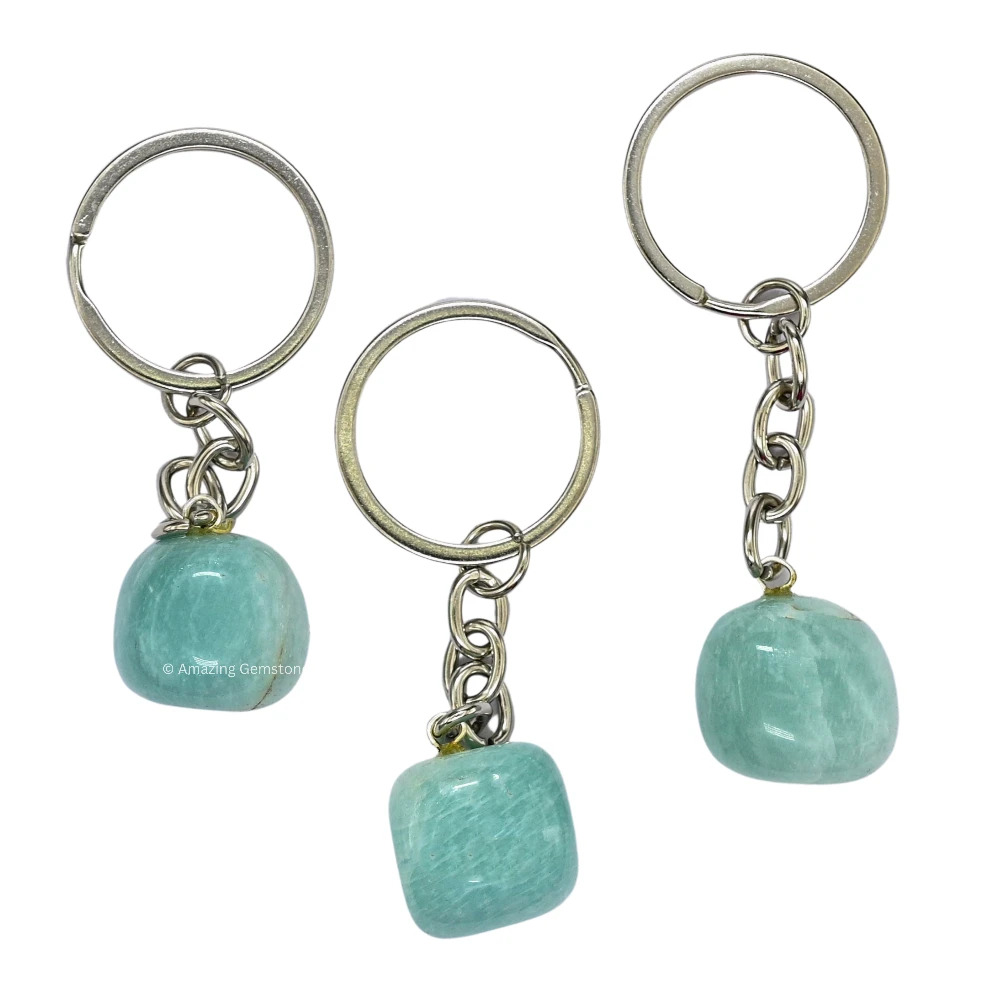 Amazonite Keychain Keys Holder (Tumble)
