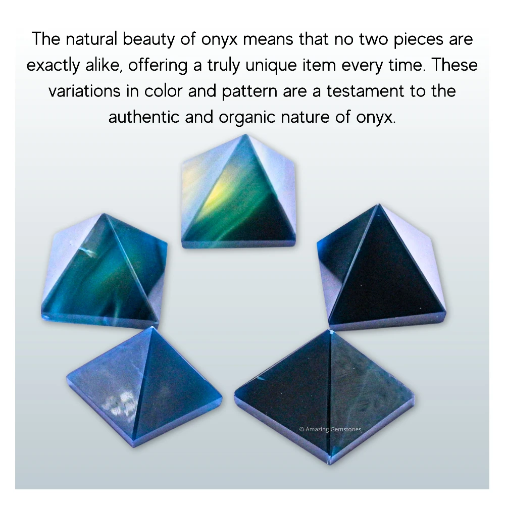 Blue Onyx Pyramid (1 Inch)