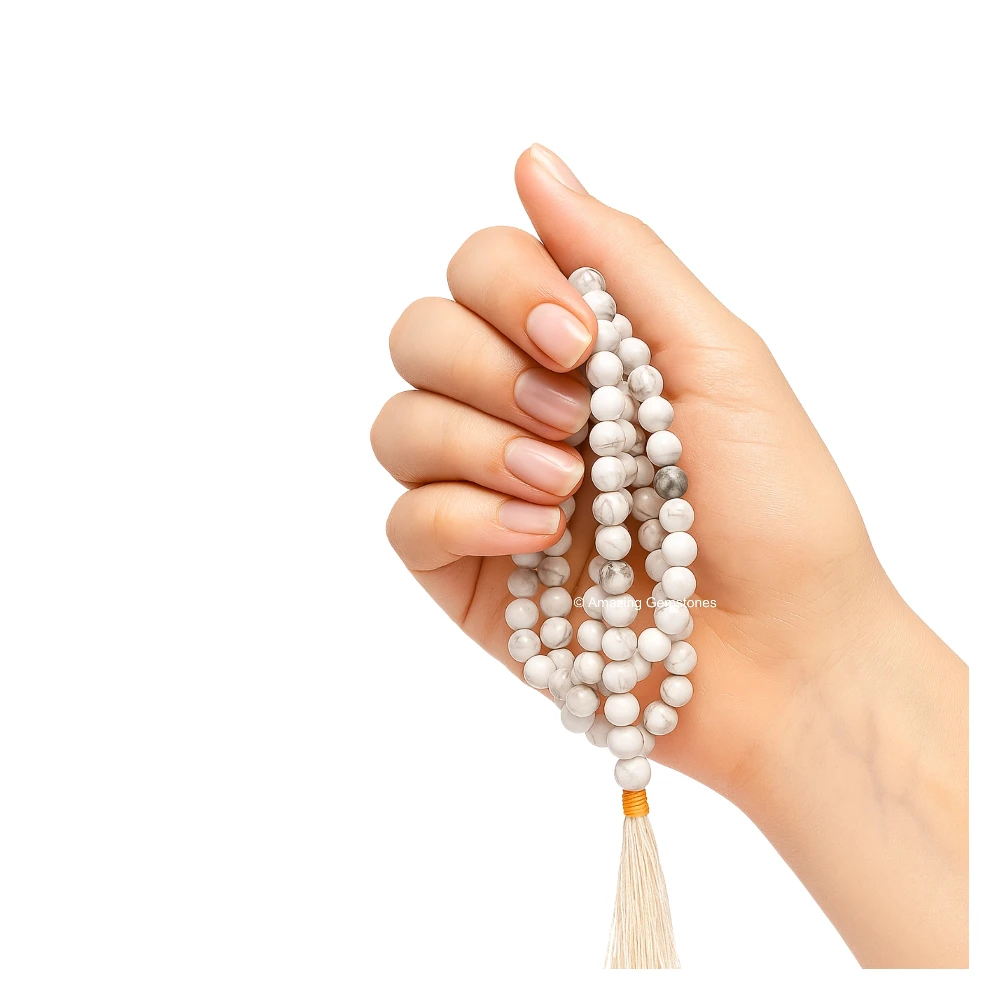 Howlite Mala (Without Knot)