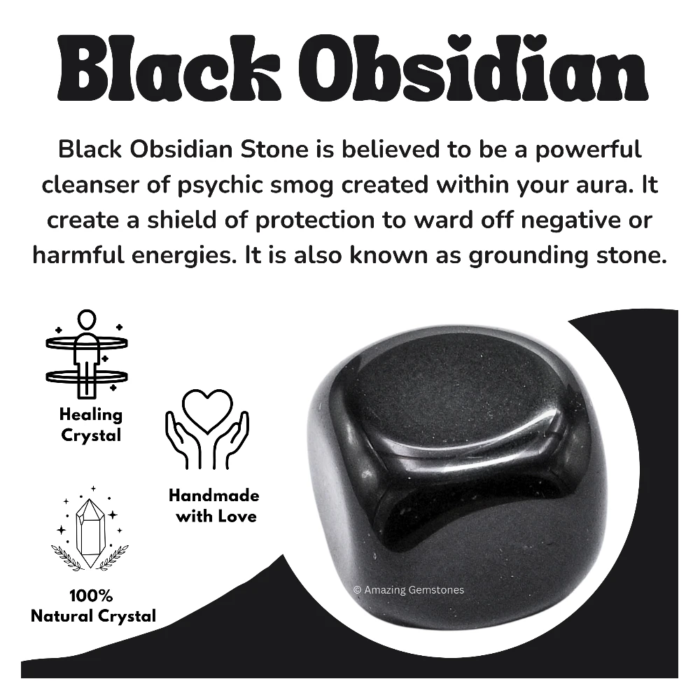 Tumbled Black Obsidian Stone Crystals (1000+ Carats)