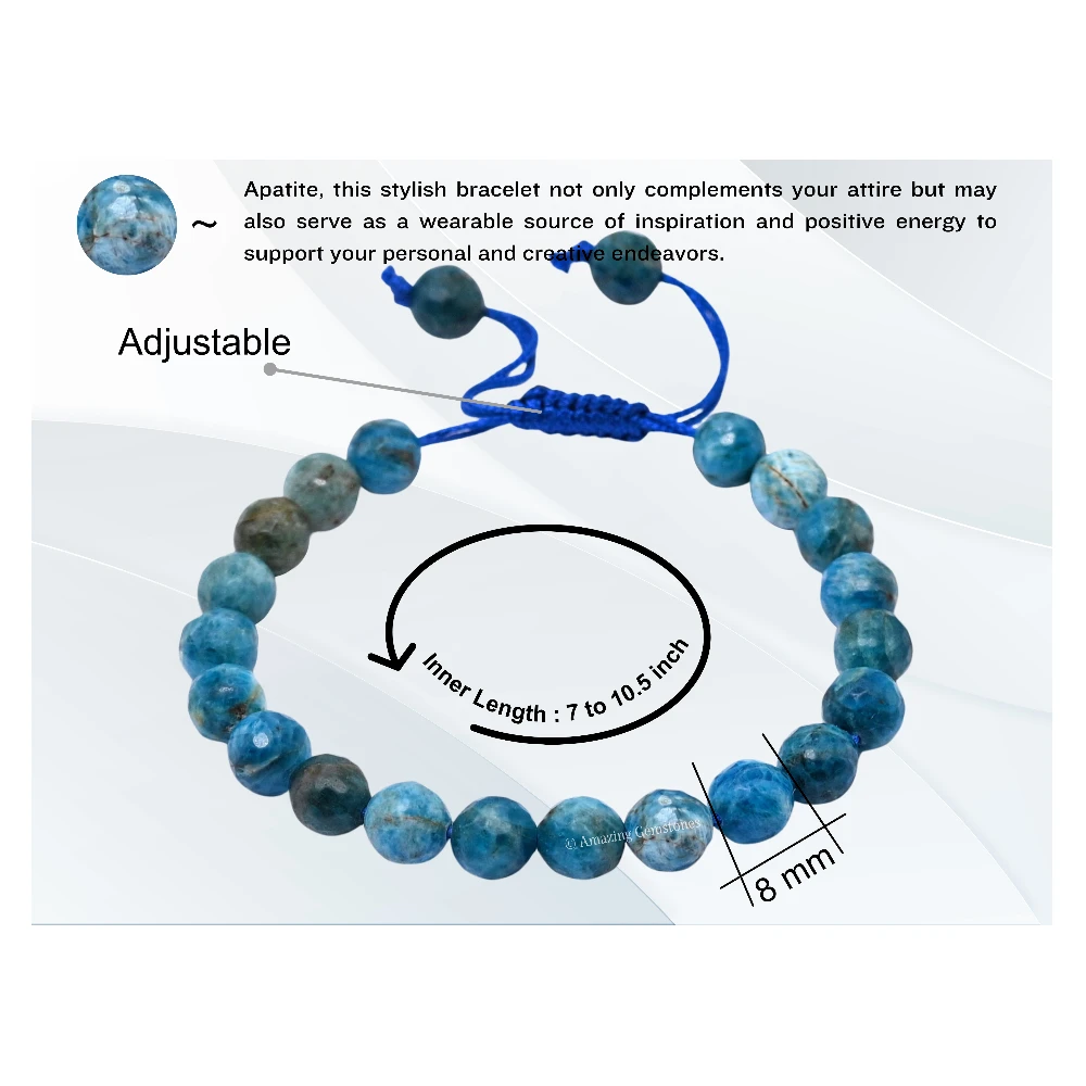 Apatite Bracelet (Faceted) (Adjustable)