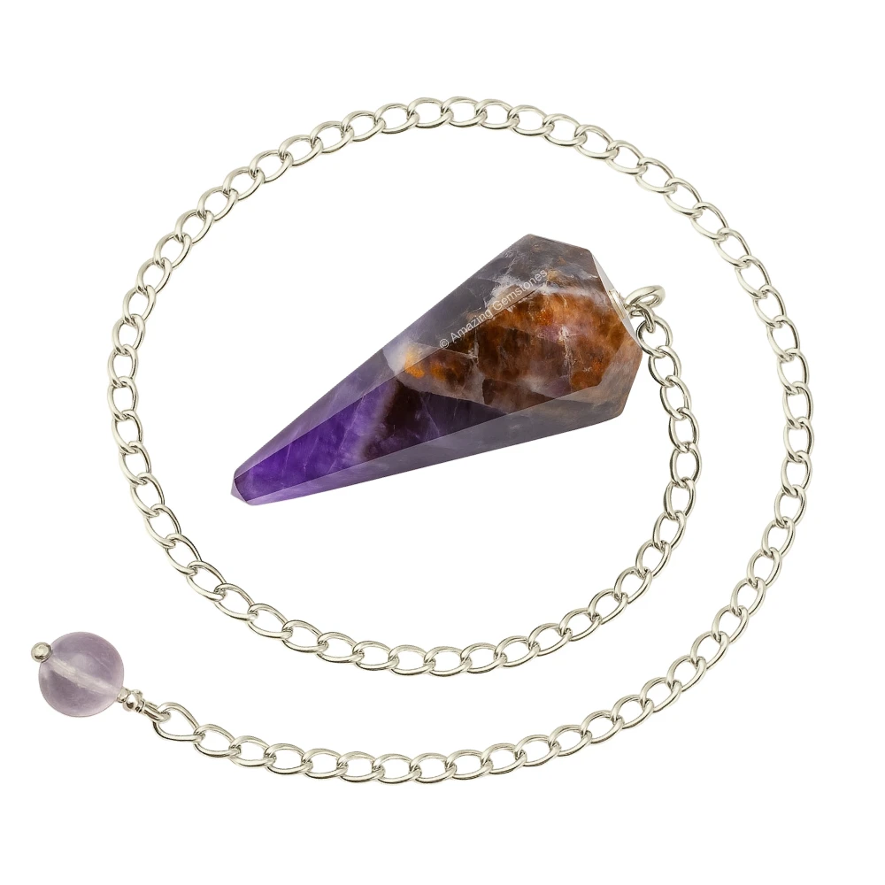 Chevron Amethyst Pendulum