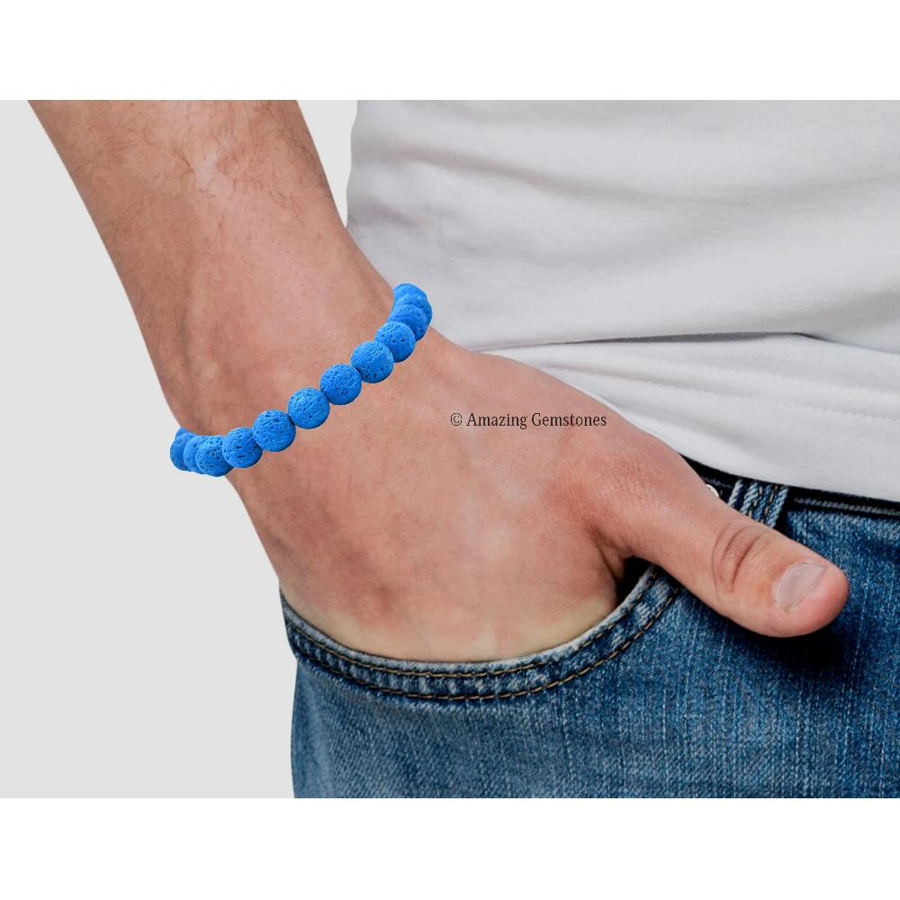 Blue Lava Bracelet (Strechable)