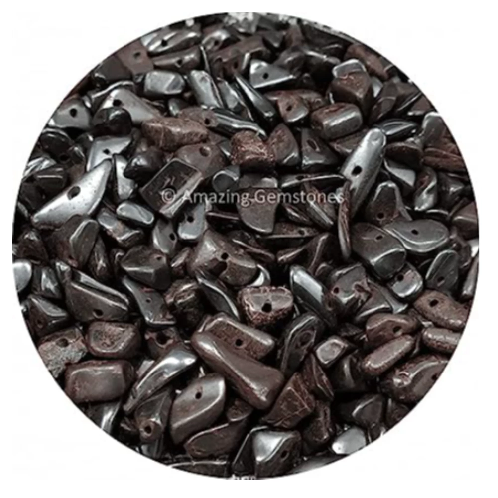Hematite Chips - Pre Drilled