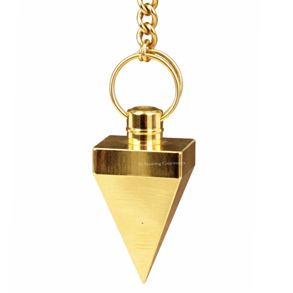 Metal Brass Pendulum - Gold Small Cone (MP121)