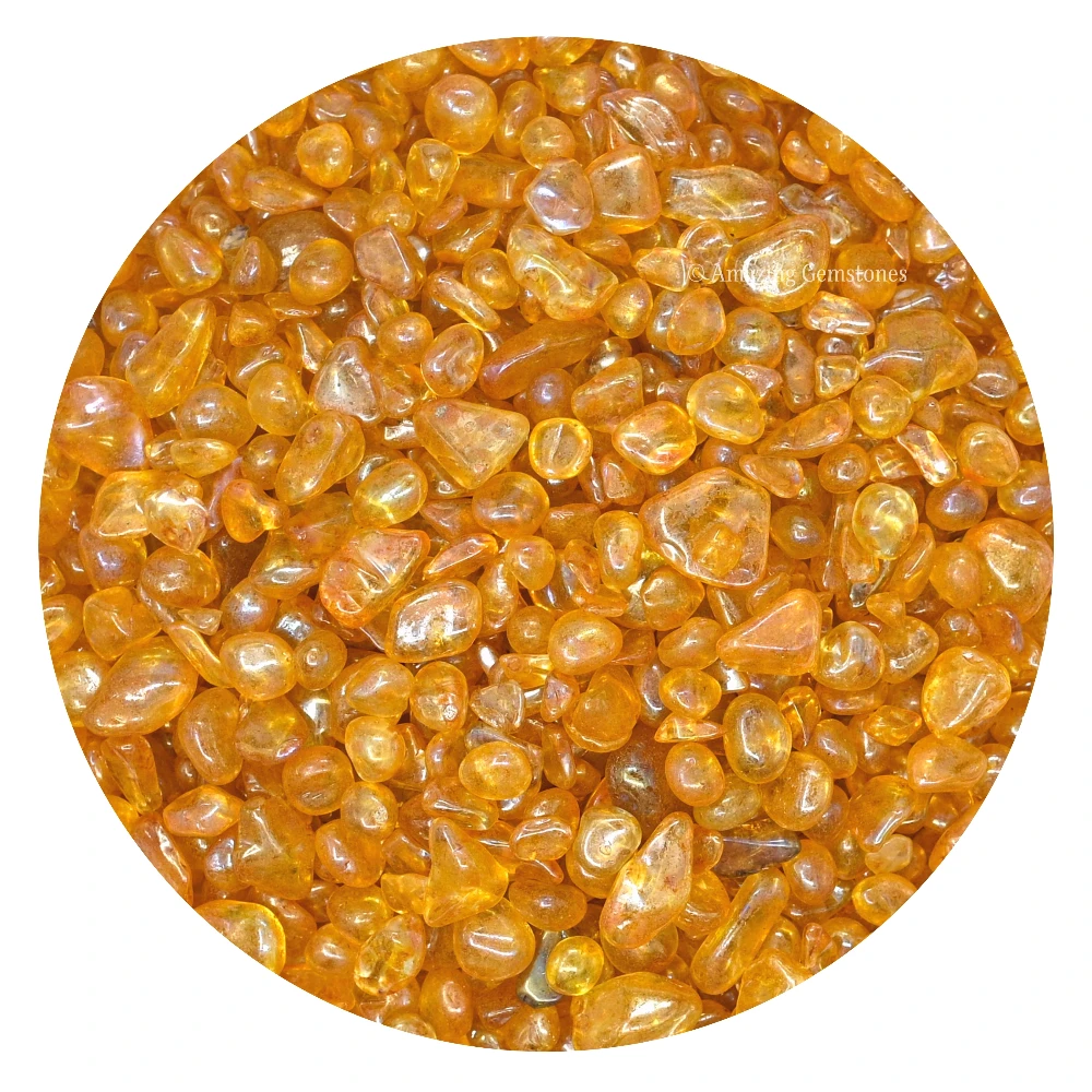 Tangerine Aura Quartz Chips (1LB)