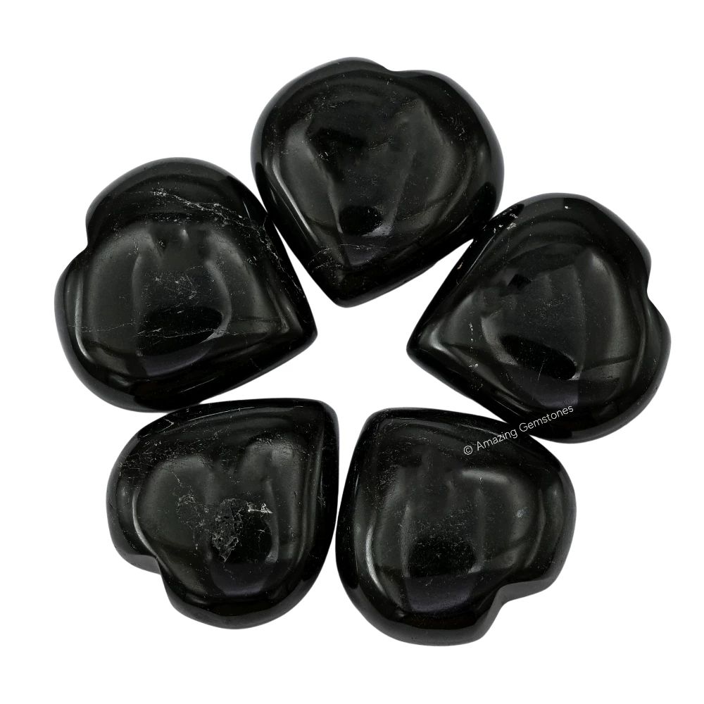 Natural Black Tourmaline Heart