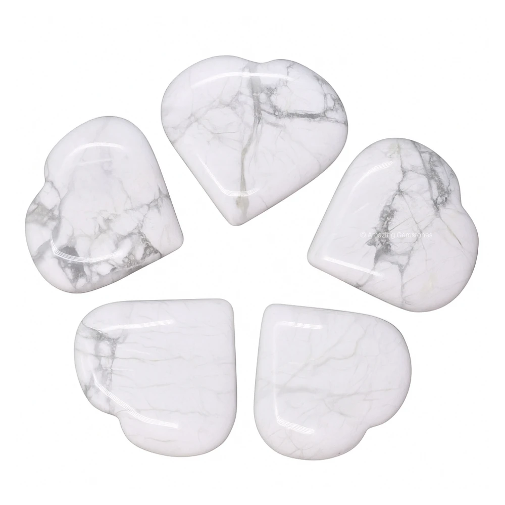 Howlite Heart (Pack of 2)
