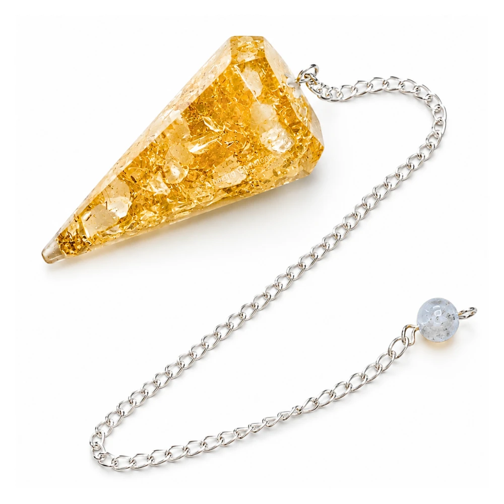 Citrine Onyx Orgone Pendulum