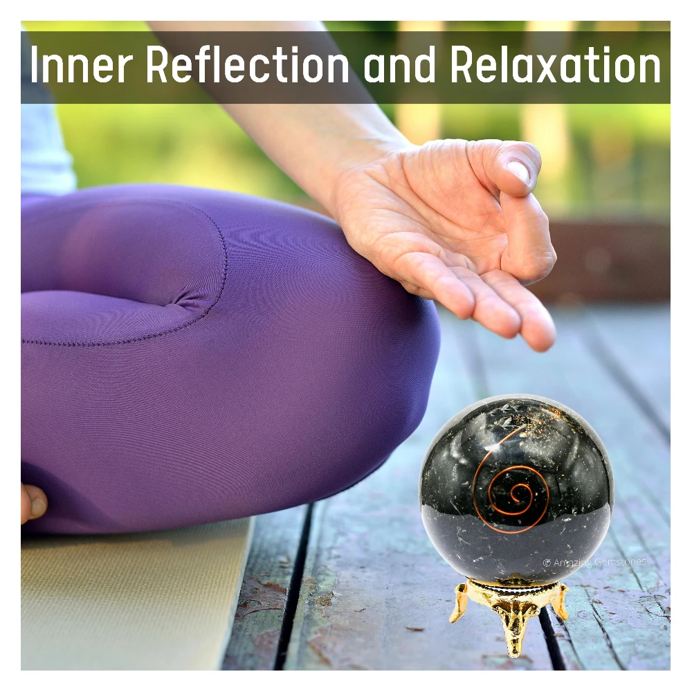 Black Tourmaline Orgone Sphere (2.5 Inch)