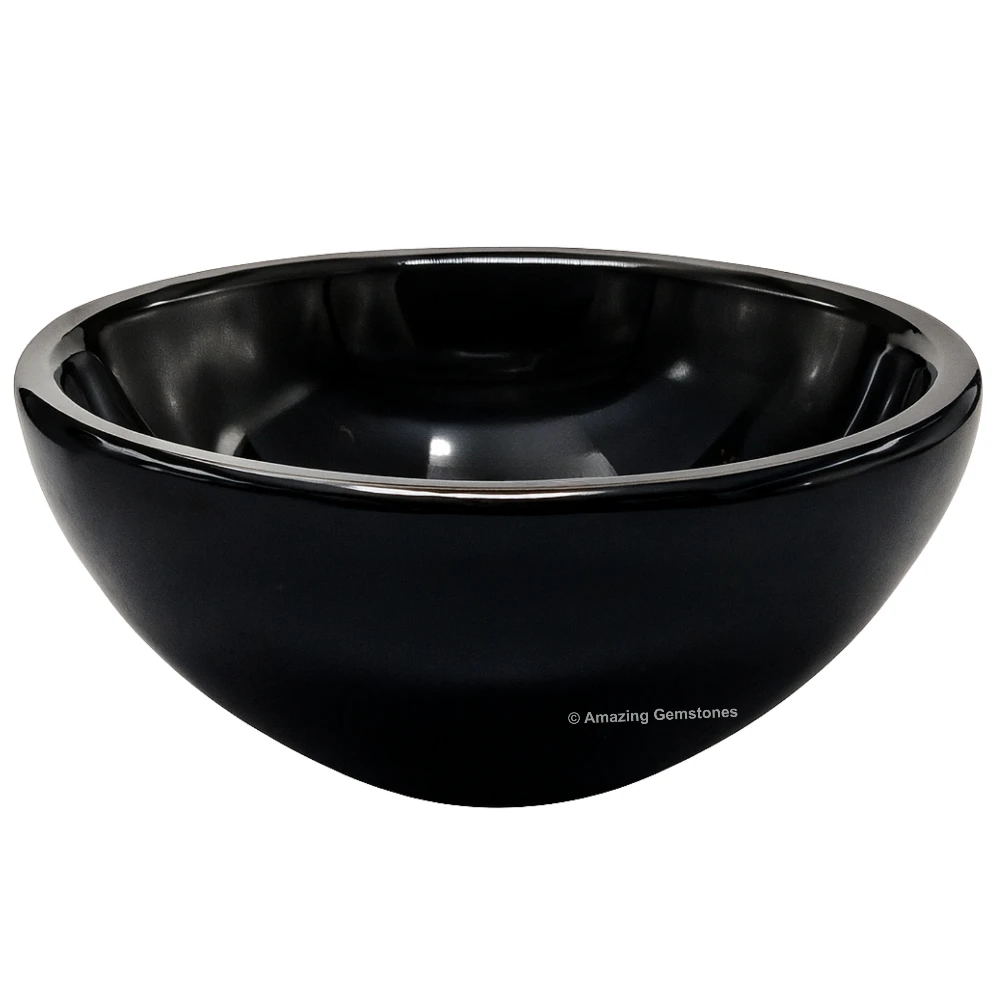 Black Obsidian Crystal Bowl - 2 Inch