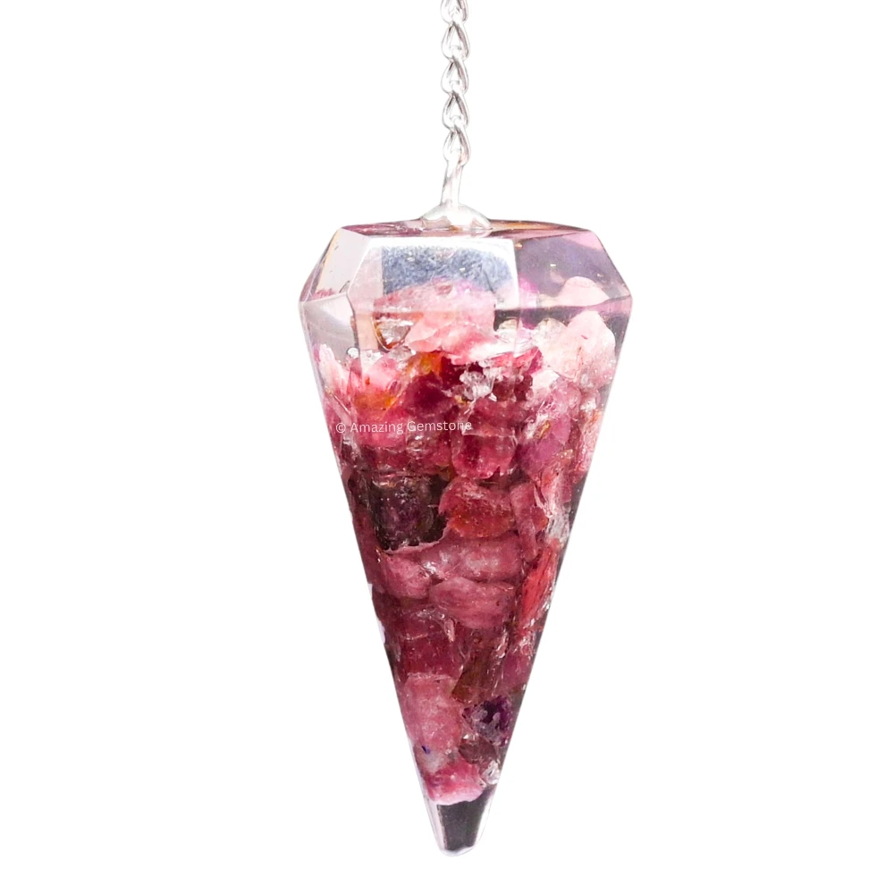 Rhodonite Orgone Pendulum