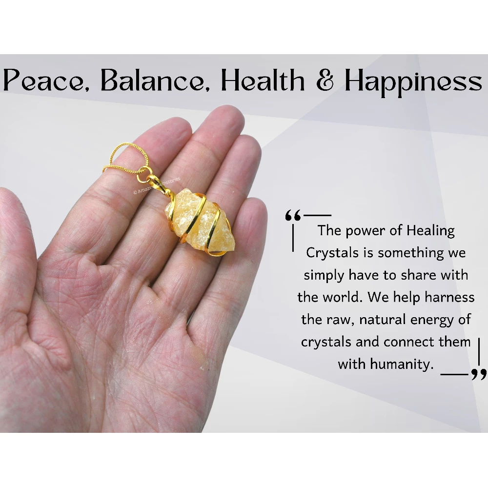 Yellow Aventurine Necklace - Raw Crystal (Gold)