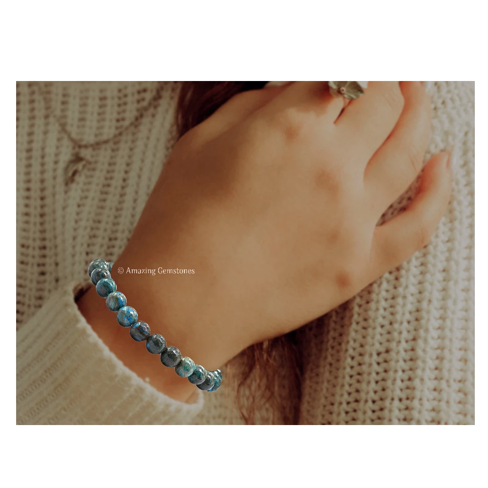 Chrysocolla Bracelet (Faceted-Stretchable)