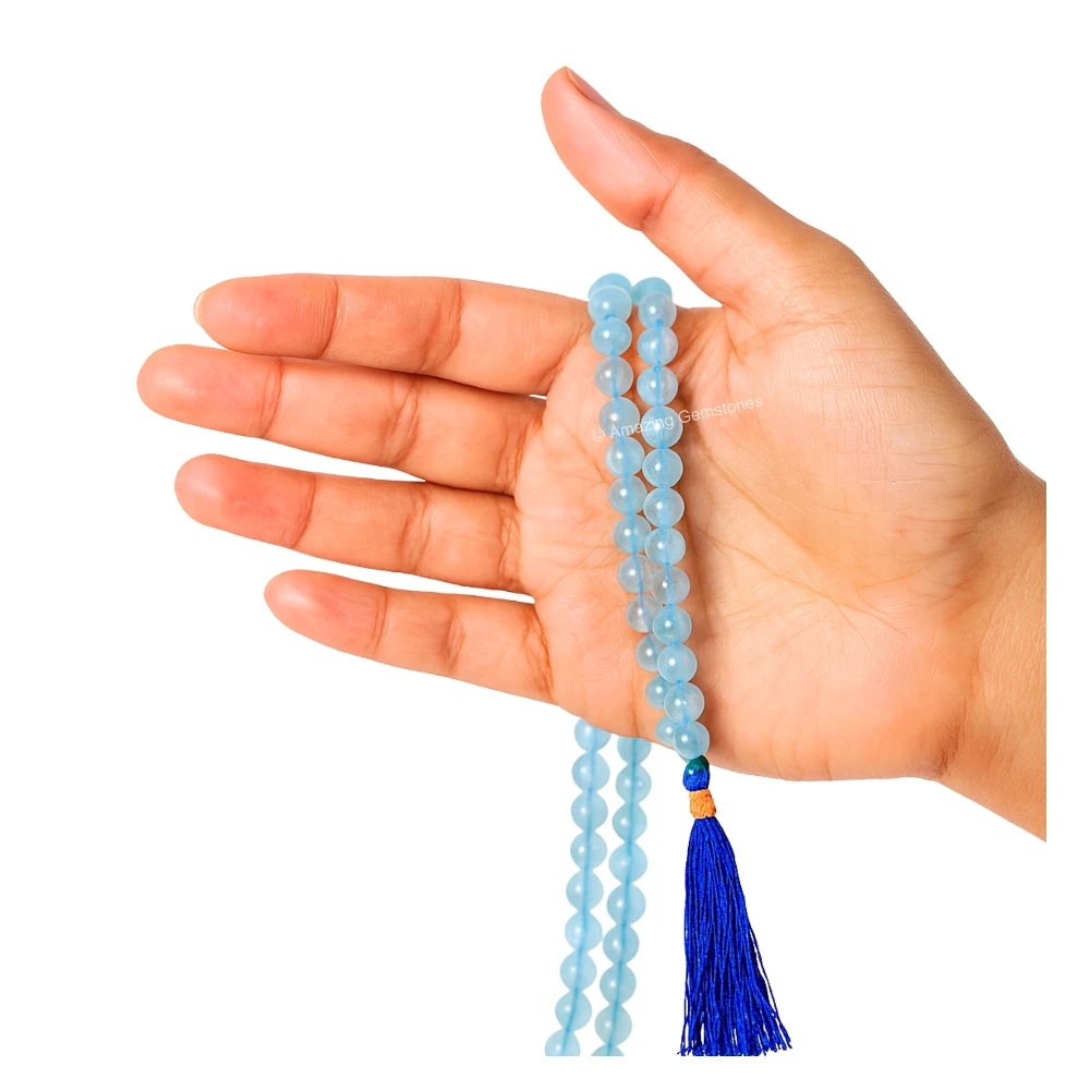 Aquamarine Mala (Without Knot)