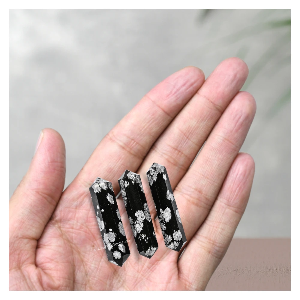 Snowflake Obsidian Pencil Points (Double Terminated) (Set of 3)