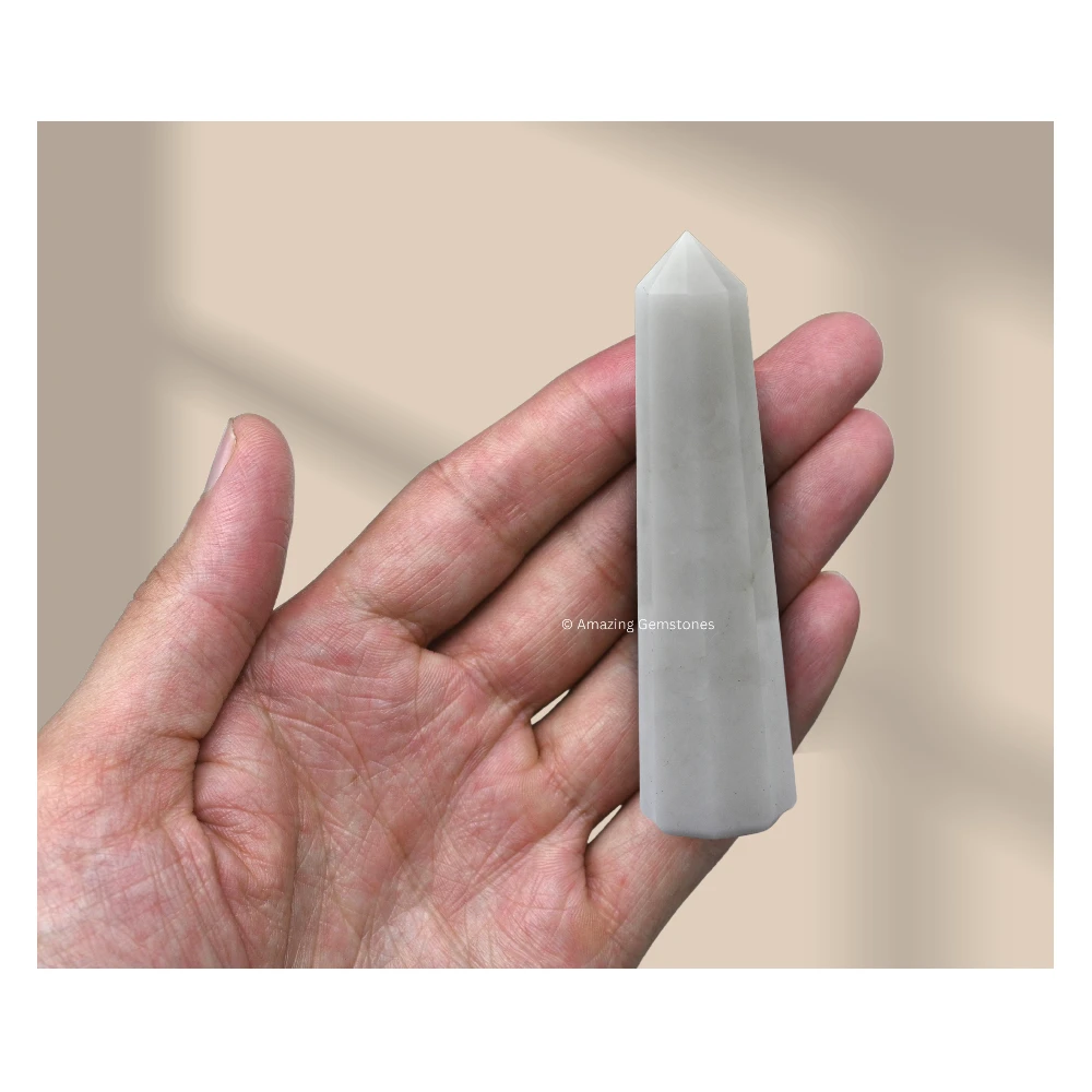 Snow Quartz Tower (3" to 4" inch)