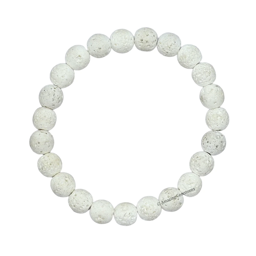 White Lava Bracelet (Strechable)