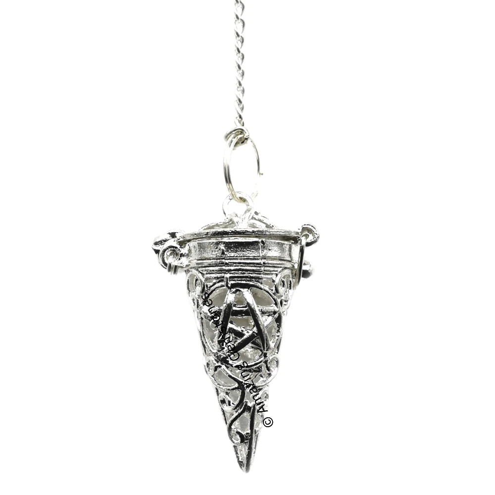 Copper Metal Pendulum - Silver Cone Chamber (MP46)