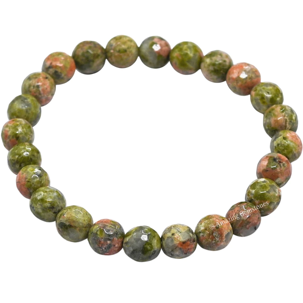 Unakite Bracelet (Faceted-Stretchable)