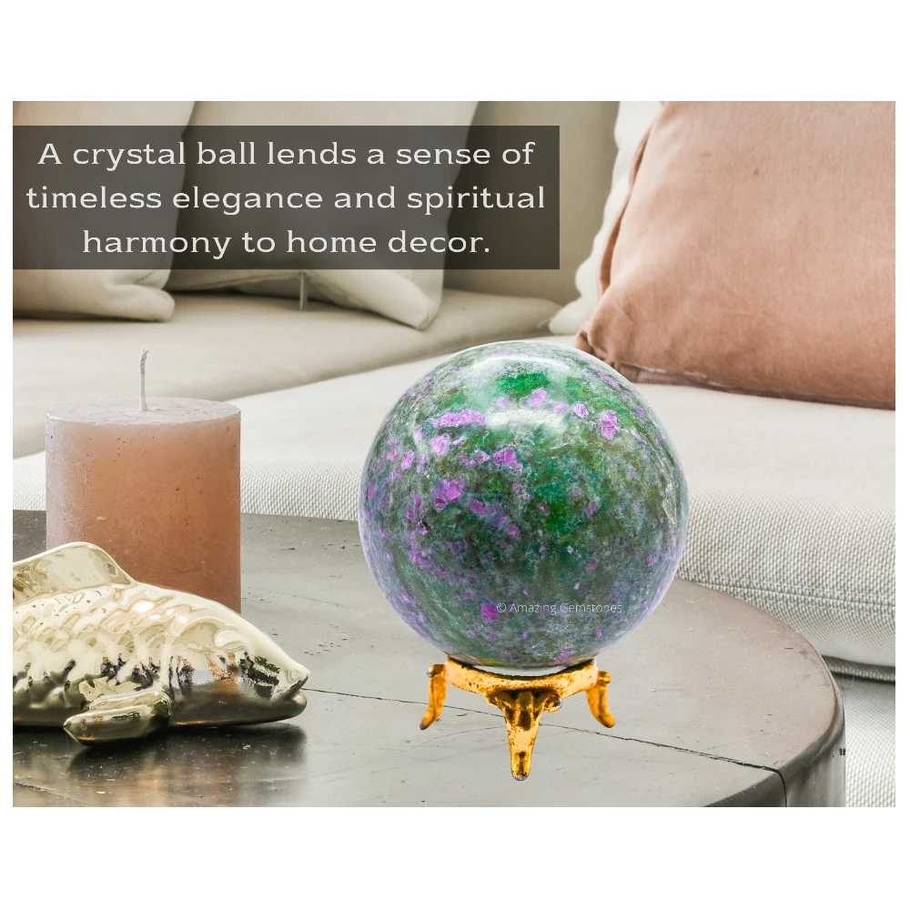 Large Ruby Fuchsite Sphere (2.5 Inch)