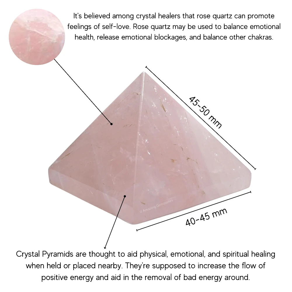 Star Rose Quartz Pyramid (2 Inch)