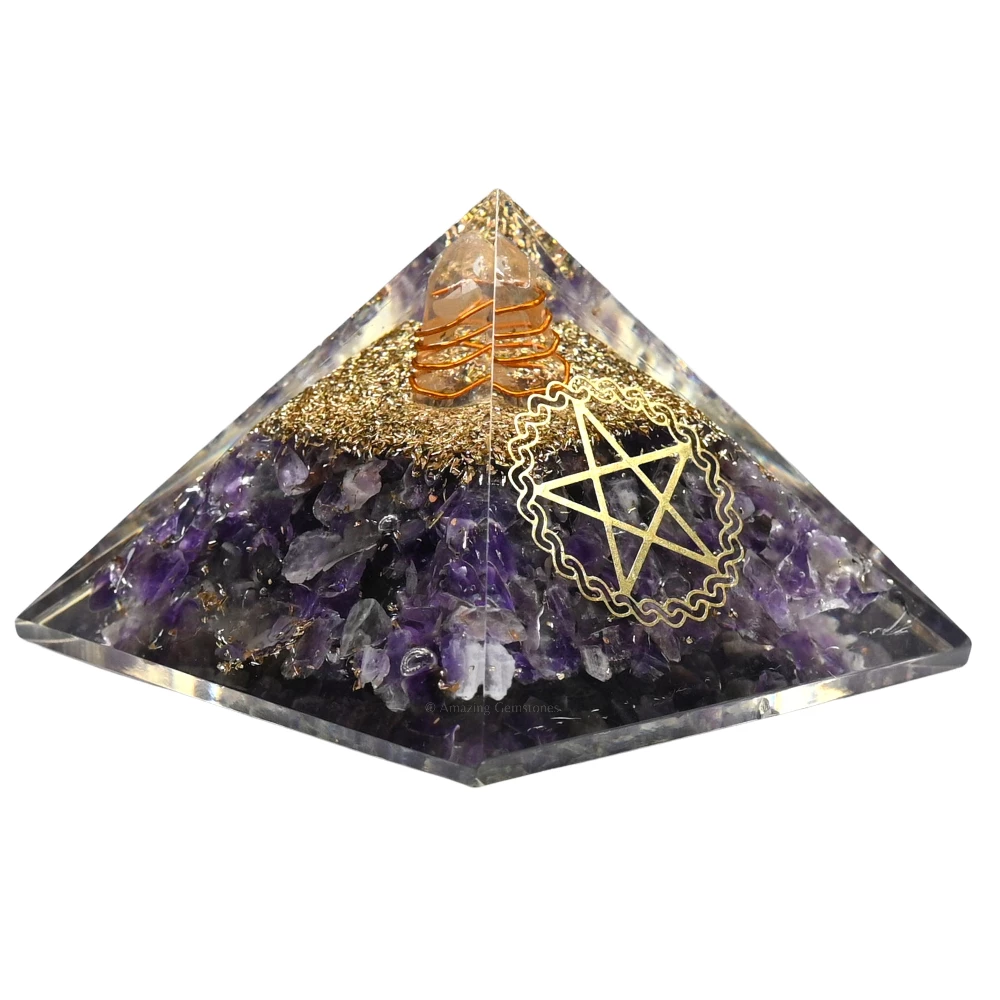 Amethyst Orgone Pyramid - Pentacle