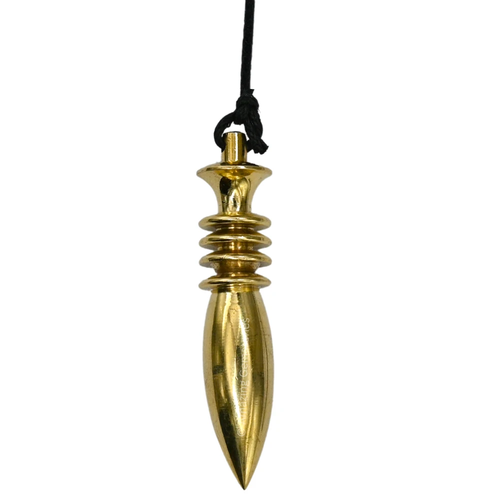 Copper Metal Pendulum - Gold Karnak 4 Ring Plate (MP78)