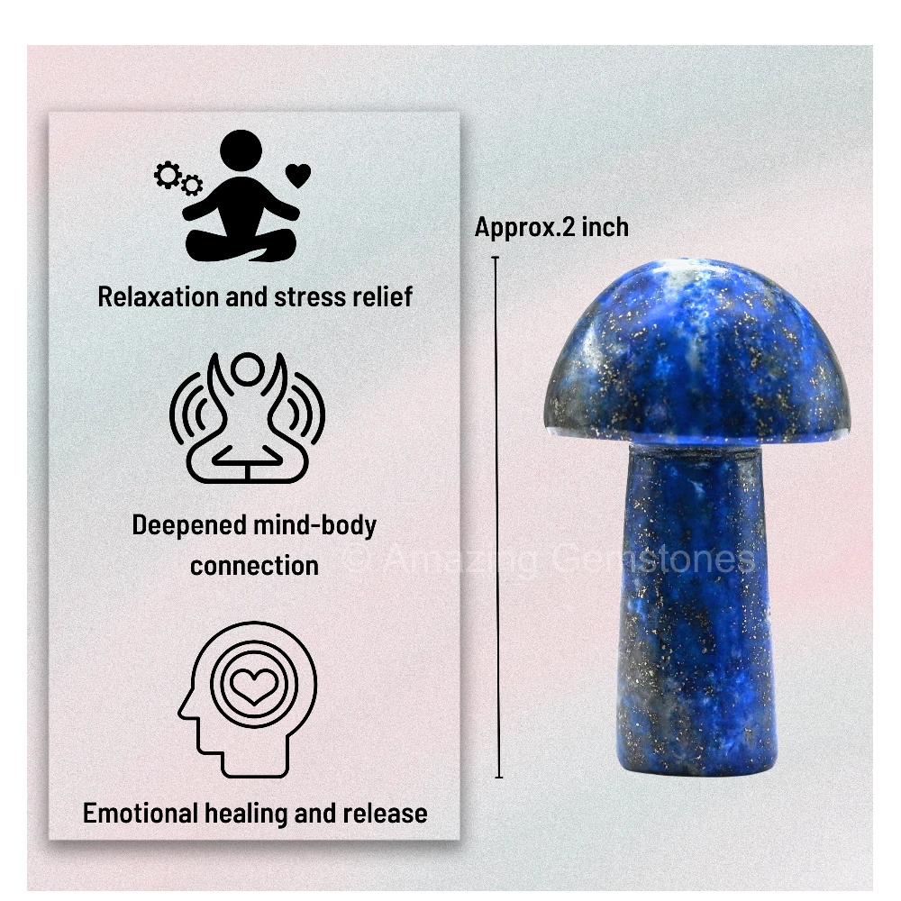 Lapis Lazuli Crystal Mushroom