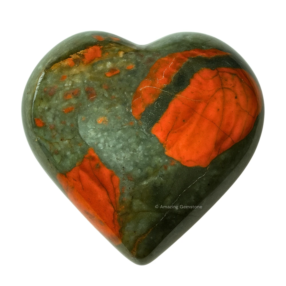 African Bloodstone Heart