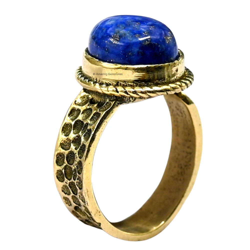 Lapis Lazuli Crystal Ring (Gold)