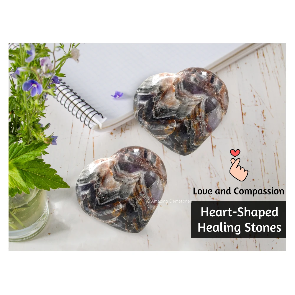 Amethyst Chevron Heart