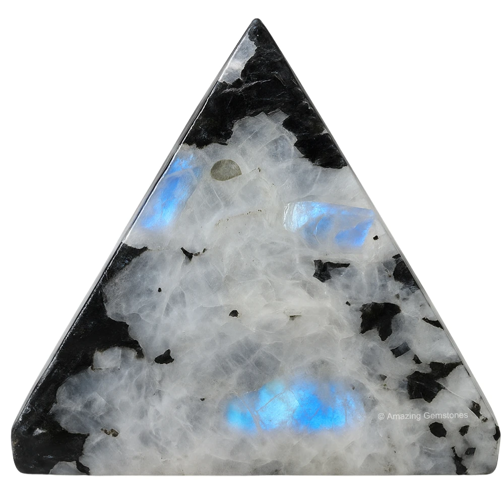 Rainbow Moonstone Pyramid (1 Inch)