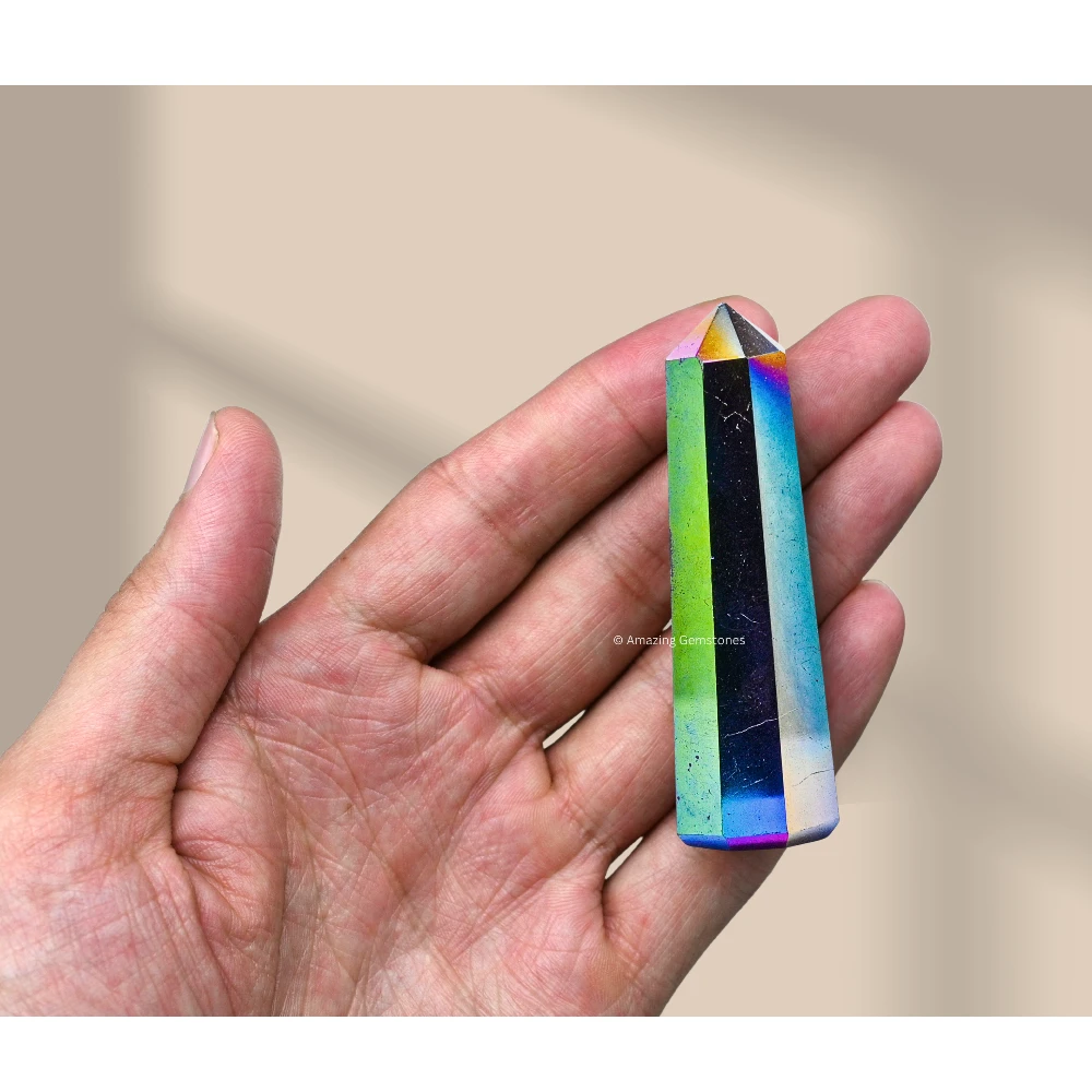 Titanium Aura Quartz Tower (2" to 3" inch)